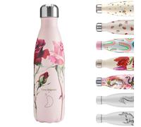 Chilly's Botella de Agua Original: Botella de Agua de Acero Inoxidable Aislada al Vacío, Termo Reutilizable para Bebidas Calientes y Frías - a Prueba de Fugas, Sin Sudor - Roses, 500ml