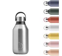 Chilly's Botella de agua Serie 2: Botella de Acero Inoxidable con Aislamiento al Vacío, Cuello Suave y Asa de Transporte, Termo para Bebidas Frías y Calientes - Stainless Steel, 350ml