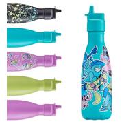 Chilly's Kids Botella de Agua Original - Botella de Acero Inoxidable con Aislamiento al Vacío, Termo Reutilizable para Bebidas Frías y Calientes - a Prueba de Fugas, Sin Sudor - 350 ml - Stickers