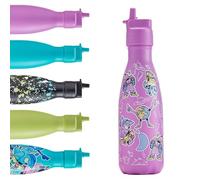 Chilly's Kids Botella de Agua Original - Botella de Acero Inoxidable con Aislamiento al Vacío, Termo Reutilizable para Bebidas Frías y Calientes - a Prueba de Fugas, Sin Sudor - 350 ml - Crew