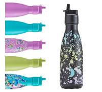 Chilly's Kids Botella de Agua Original - Botella de Acero Inoxidable con Aislamiento al Vacío, Termo Reutilizable para Bebidas Frías y Calientes - a Prueba de Fugas, Sin Sudor - 350 ml - Splatter