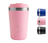Chilly's Original Taza de Café - Taza térmica portátil para bebidas frías y calientes - Con tapa - Taza de doble pared con aislamiento al vacío - Acero inoxidable - Pastel Pink, 340ml