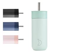 Chilly's Switch - Vaso Switch de acero inoxidable sin BPA con pajita incorporada para batidos y tés - Doble pared, aislado al vacío - Lichen Green, 500ml