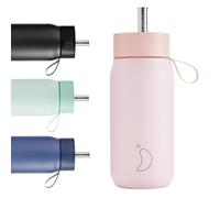 Chilly's Switch - Vaso Switch de acero inoxidable sin BPA con pajita incorporada para batidos y tés - Doble pared, aislado al vacío - Blush Pink, 750ml