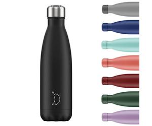 Chilly's Unisex - Adulto Monochrome Collection Botella Negro, 500 ml
