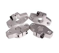 Chiloskit 4 piezas SHF8 8 mm de brida soporte de eje de riel lineal para fresadora CNC