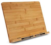 Chiloskit - Soporte de bambú para libros de cocina, documentos, libros, soporte para computadora portátil, soporte para libros de cocina, soporte para libros de texto, soporte para pantalla de PC