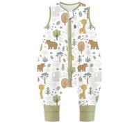 Chilsuessy Saco de dormir de verano para bebé con pies, 0,5 tog, para niños pequeños, con perneras, sin relleno, 100% algodón, para niños y niñas