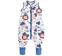 Chilsuessy Saco de dormir para bebé con piernas, 2,5 tog, saco de dormir de invierno unisex para todo el año con pies, saco de dormir para bebé, saco de dormir para niños, diseño de león de la selva
