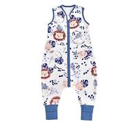 Chilsuessy Saco de dormir para bebé con pies, paquete de 2, 1 Tog, saco de dormir de verano para niños con piernas, 100% algodón, pelele para dormir para niños y niñas, 90cm/Baby Höhe 100-110cm