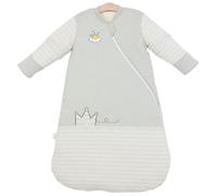 Chilsuessy Saco de dormir para bebé de invierno con manga larga extraíble, algodón orgánico, saco de dormir para niños pequeños para todo el año, saco de dormir para niños y niñas, corona/2,5 tog, 90