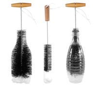 Chiluxendo 2 Piezas Cepillo de Limpieza Largo 2 tamaño, Limpiador de Botellas con Pompón de Peluche Suave, Cepillos Limpia Botella de Cristal, para Biberones, Vidrio, Pajita, Termo y Varios Recipiente