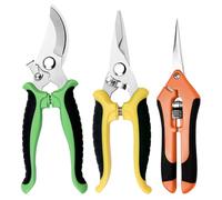 Chiluxendo 3 Piezas Tijeras de Podar de Mano, Tesoura de Podar Ergonómicas, Tijera Jardineria, Tijeras Poda Fuertes para Jardín,Tijeras de Jardinería de Calidad,Pruning Shears con Cierre de Seguridad