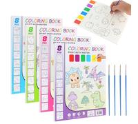 Chiluxendo 32 Páginas Libros para Colorear, Pintura con Libros de Agua para Niños, Libro de Acuarelas con Pincel, Libros de Pintura con Agua, Juego de Pintura de Acuarela para 3 + Años Niños y Niñas