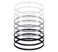 Chiluxendo 9 Piezas Cinta Pelo Deporte, Diadema Deportiva Elásticas Antideslizante, Diademas Deportivas, Cintas Headbands Banda, Bandas Hombre Mujer, para Yoga, Fitness, Correr, Ciclismo, 3 colores