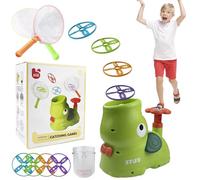 Chiluxendo Juguetes al Aire Libre(Verde), Frisbee, Flying Disc Launcher para Niña, Nueva Versión Lanzador de Juguete de Discos Voladores, para Niños y Niñas, Regalos Cumpleaños, Regalos Navidad