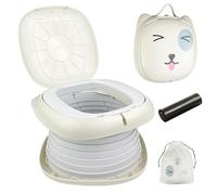 Chiluxendo Orinal Portatil Niños Plegable con Tapa y Bolsas, Vater para Niños, Orinal Infantil, Orinales Infantiles Portatil para Exterior, Interior, Viajes Largos, Acampar(Gris)