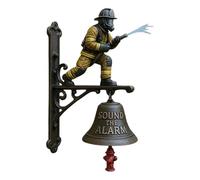 Chime de la puerta de bombero - Campana de entrada creativa, interruptor de pared decorativo | Botón de tema de casa de fuego único, regalo divertido para héroes, acento de casa peculiar, timbre de pu