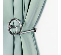 CHIMEI Juego de 2 Soportes para Cortinas de Color Plateado, para Cortinas de Color curtiano, para decoración de Pared, fácil de Poner en Alto, alzapaños de Cortina Que para Decorar el hogar