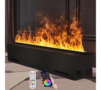 Chimenea atomizadora eléctrica, vapor de agua, efecto de color de llama 3D, chimenea atomizada con control remoto, aplicación inteligente, llenado automático táctil de 120 cm