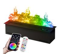 Chimenea De Agua Automática, Chimenea De Vapor Empotrada con Llama De Nebulización 3D De 9 Colores, Compatible con Aplicación, Control Remoto Y Ajuste De Llama. 50cm/19.6in