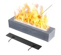 Chimenea de Bioetanol Mesa, KISKVV Chimenea para Fogatas en Hormigón para Interior y Exterior, Chimenea de Mesa Decorativas Portátil sin Humo, Fuego de Mesa para Balcón Jardín Salón, Azul