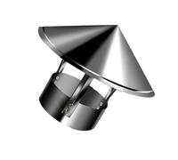 Chimenea de cono superior, tubo de estufa cónico, protección contra la lluvia para techo redondo, sombrerete de chimenea, herramienta práctica de acero inoxidable para conductos de ventilación, fáci