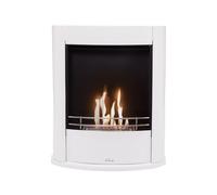 Chimenea de etanol de 2.5kw y 1.5l de capacidad. diseño fabricado en acero blanco