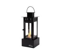 Chimenea de etanol fabricada en metal y con un depósito de 0.5l. diseño en forma de farolillo es moderno y práctico. sus cuatro vidrios templados contienen unas llamas que aportarán un toque diferente
