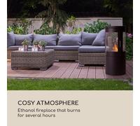 Blumfeldt Chimenea de etanol Fiamme Circulo quemador de acero inoxidable 1,2 litros 4-5 horas de combustión