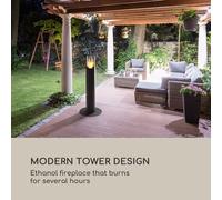 Chimenea de etanol Fiamme Pila quemador de acero inoxidable 0,5 litros 4-5 horas de combustión