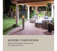 Chimenea de etanol Fiamme Pila quemador de acero inoxidable 0,5 litros 4-5 horas de combustión Blumfeldt