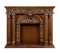 Chimenea de mármol Chimenea De Madera Adornada Revestimiento Decorativa Independiente Marco de chimenea(A)