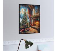 Chimenea de Navidad Puzzle 300 Piezas Desafío Intelectual Animales de paisajes Naturales Rompecabezas para Adultos Obra De Arte Colorido DIY Creativo Decoración Hogar 300 PCS