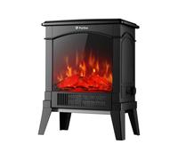 Purline | Chimenea Eléctrica de Suelo Compacta 1500W CHE-100 - Chimenea Eléctrica Diseño Retro con Patas y Cristal Templado