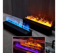 Chimenea de Vapor de Agua 3D, Chimenea de Vapor con Luces de Ambiente de 7 Colores, Control Táctil/Remoto, Inserto de Chimenea Eléctrica, Gran Decoración para El Hogar, La Oficina, El Hotel(120cm/47)