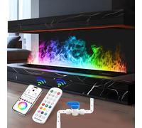 Chimenea de Vapor de Agua, Chimenea eléctrica con App/Control Remoto, 3D Multicolor, sin función de calefacción, 180 cm【Conecta al Grifo】