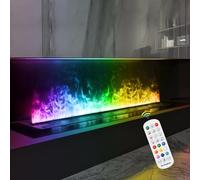 Chimenea de Vapor, Fuego eléctrico Inteligente de Control Remoto, Chimenea eléctrica, 150cm[Sin Calor]