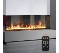 Chimenea de Vapor, Fuego eléctrico Inteligente de Control Remoto, Chimenea eléctrica de Colores de Llama, 80cm[Sin Calor]