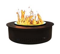 Chimenea decorativa Chimenea De Vapor Agua 3D, Atomizadora Empotrada Redonda, Eléctrica Llama Realista Doble Capa, Ajustable, Control Remoto(90cm)