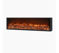 Chimenea decorativa Chimeneas eléctricas insertables, empotradas y en la pared, chimenea con decoración de llamas realistas control remoto(Medio)
