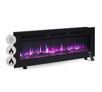 Chimenea eléctrica 3 en 1 BALDERIA Leif 50 - Efecto de Llamas 3D, calefacción - Negro