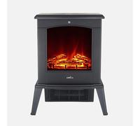 Chimenea Eléctrica Abrila CAMERON 1800W Negro Vintage Efecto Llama LED