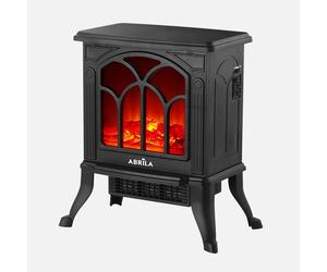 Chimenea Eléctrica Abrila INOLA 1500W Negro Efecto Chimenea