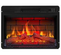 Chimenea eléctrica ArtiFlame AF23BS, Efecto ladrillo, empotrada con Calefactor de 1800 W, Efecto Llama Realista, iluminación LED, Mando a Distancia, Temporizador, termostato, Efecto crepitante, Negro