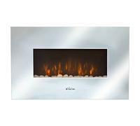 Purline CHE-450 Chimenea Eléctrica Mural con Mando a Distancia 2000W