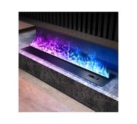 Chimenea eléctrica Chimenea atomizadora empotrada con Llama 3D de Vapor Agua, Control táctil/Remoto, Ajuste Colores(Medio)