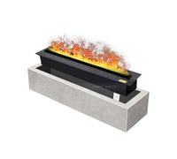 Chimenea eléctrica Chimenea Eléctrica, Empotrada con Luz LED de Color Llama Inteligente, Pantalla Táctil, Control Remoto Decoración hogar(700mm)