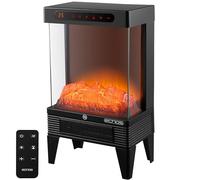 Chimenea eléctrica con calefacción, ventilador de bajo consumo, 1500 W, chimenea eléctrica con calefacción, ilusión de chimenea, efecto llama, calefacción eléctrica, silencioso, calentador eléctrico,