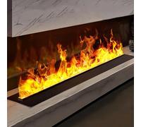 Chimenea eléctrica con Control Inteligente, Llama Ajustable y Temporizador para Calentar el Ambiente del hogar.